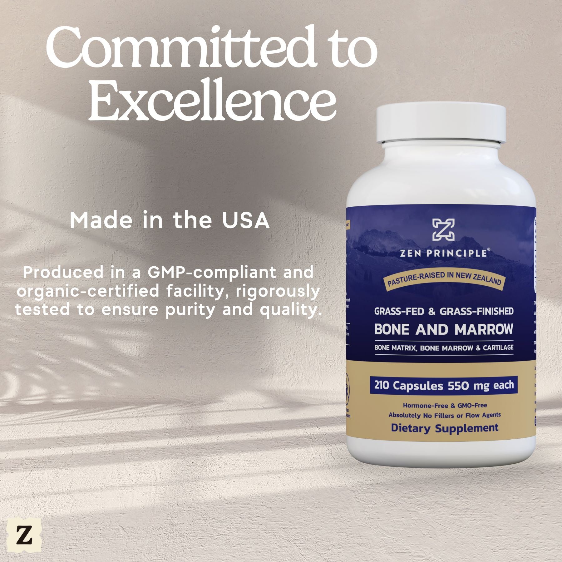 Beef Bone Marrow Capsules Zen Principle Naturals