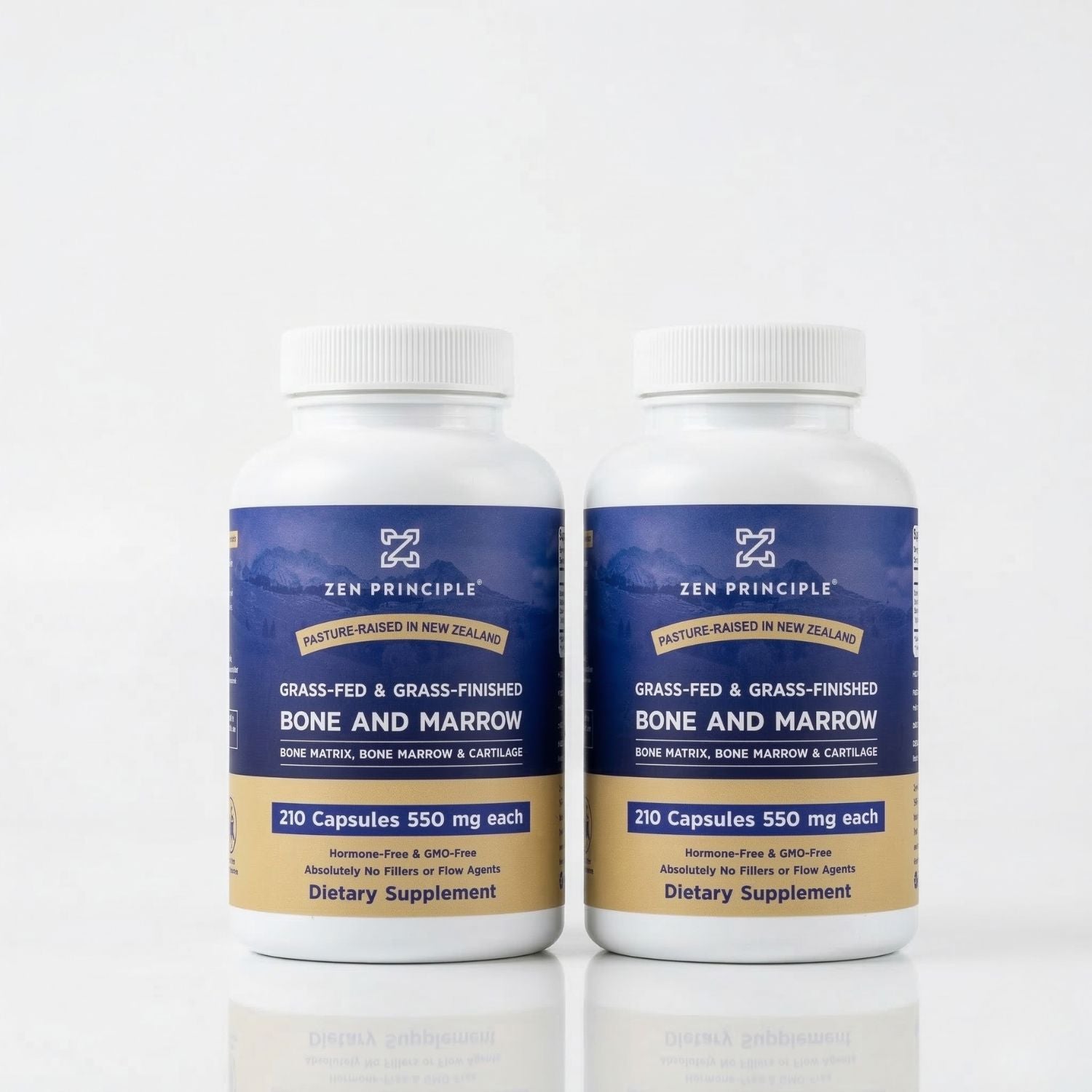 Beef Bone Marrow Capsules Zen Principle Naturals 2-Bottles