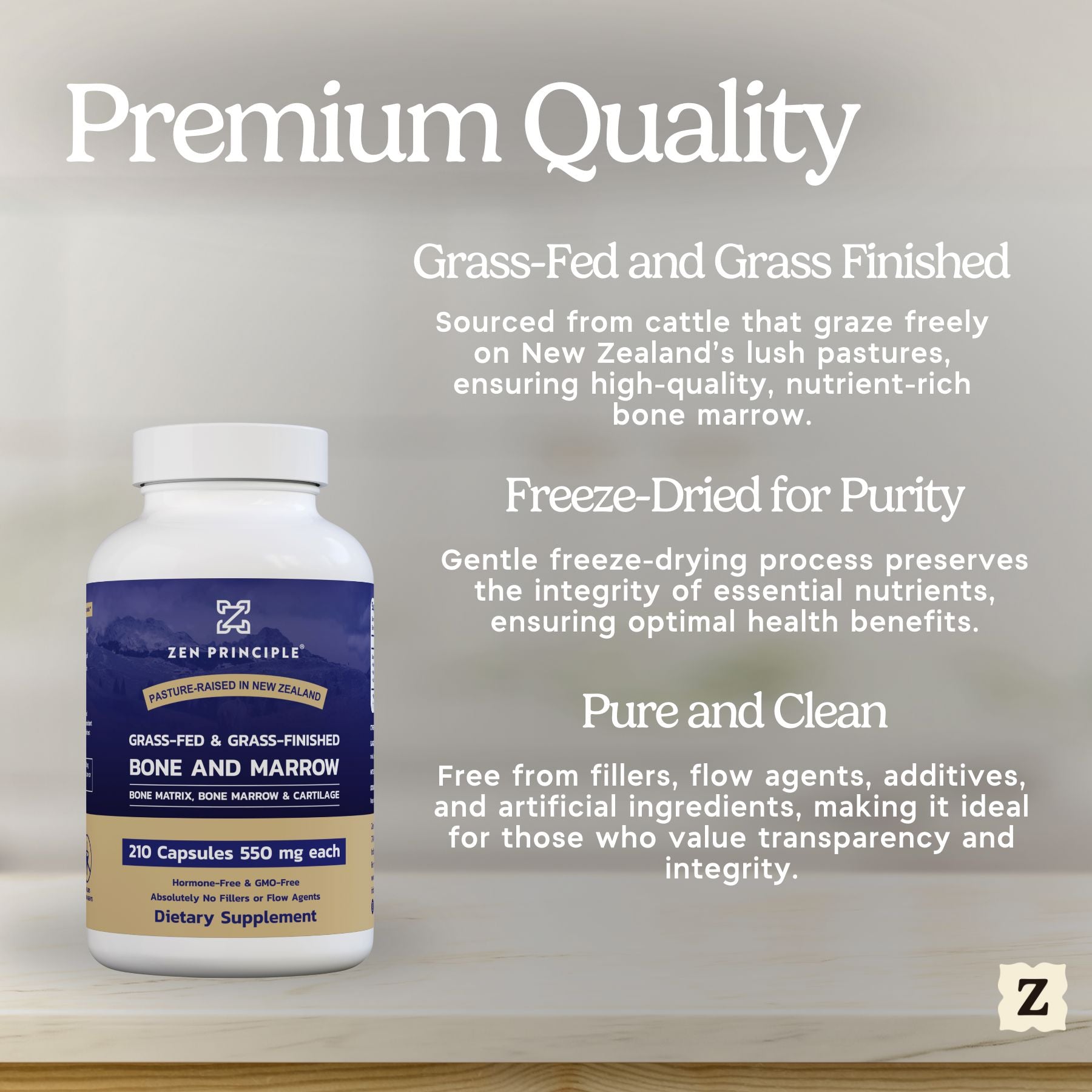 Beef Bone Marrow Capsules Zen Principle Naturals