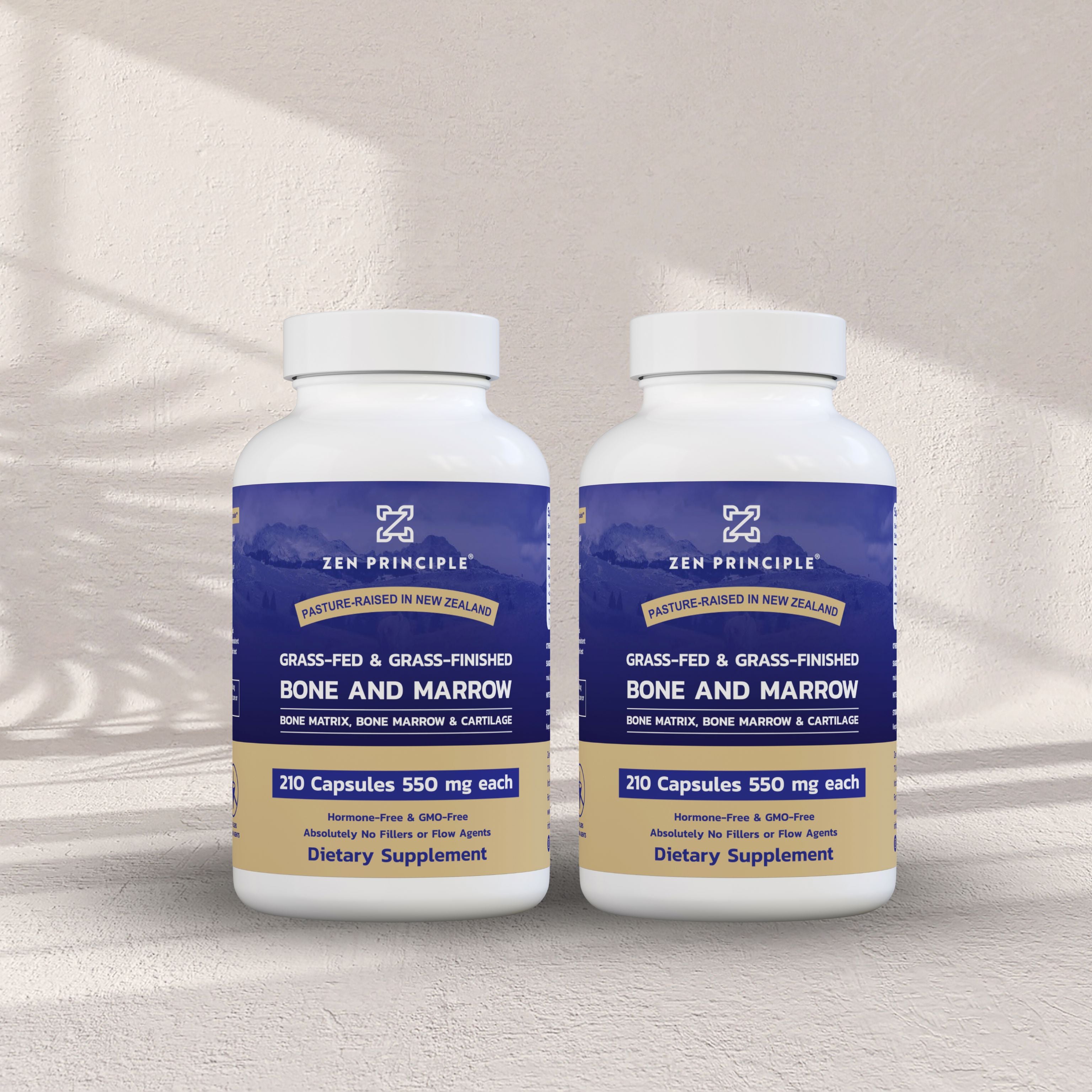 Beef Bone Marrow Capsules Zen Principle Naturals 2-Bottles