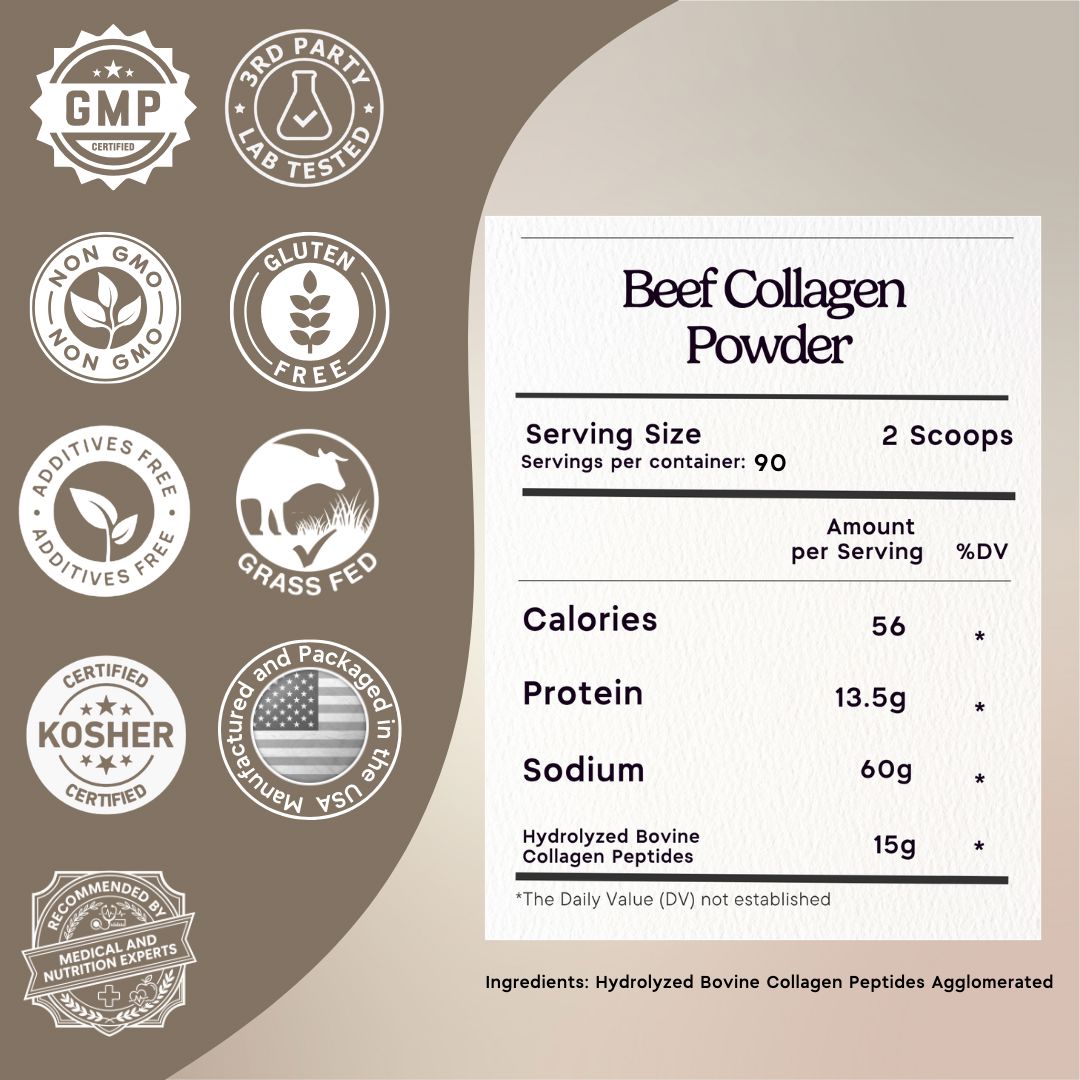 Beef Collagen Peptides Powder Zen Principle Naturals