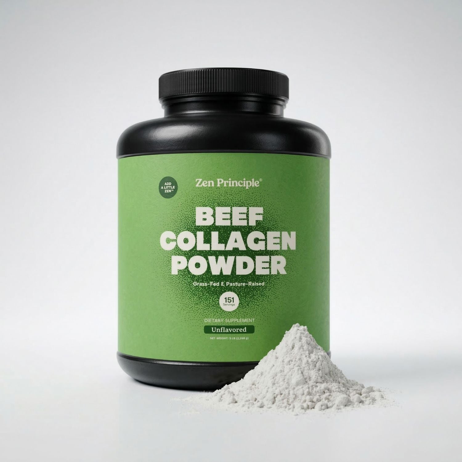 Beef Collagen Peptides Powder Zen Principle Naturals 5 lb
