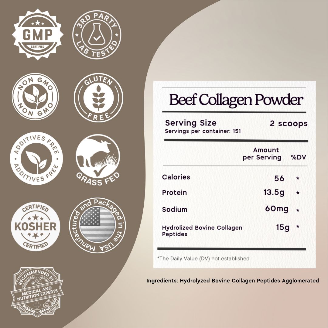 Beef Collagen Peptides Powder Zen Principle Naturals