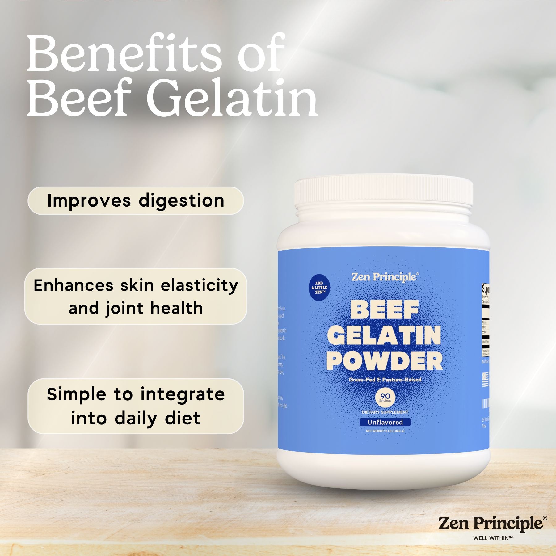 Beef Gelatin Powder Zen Principle Naturals