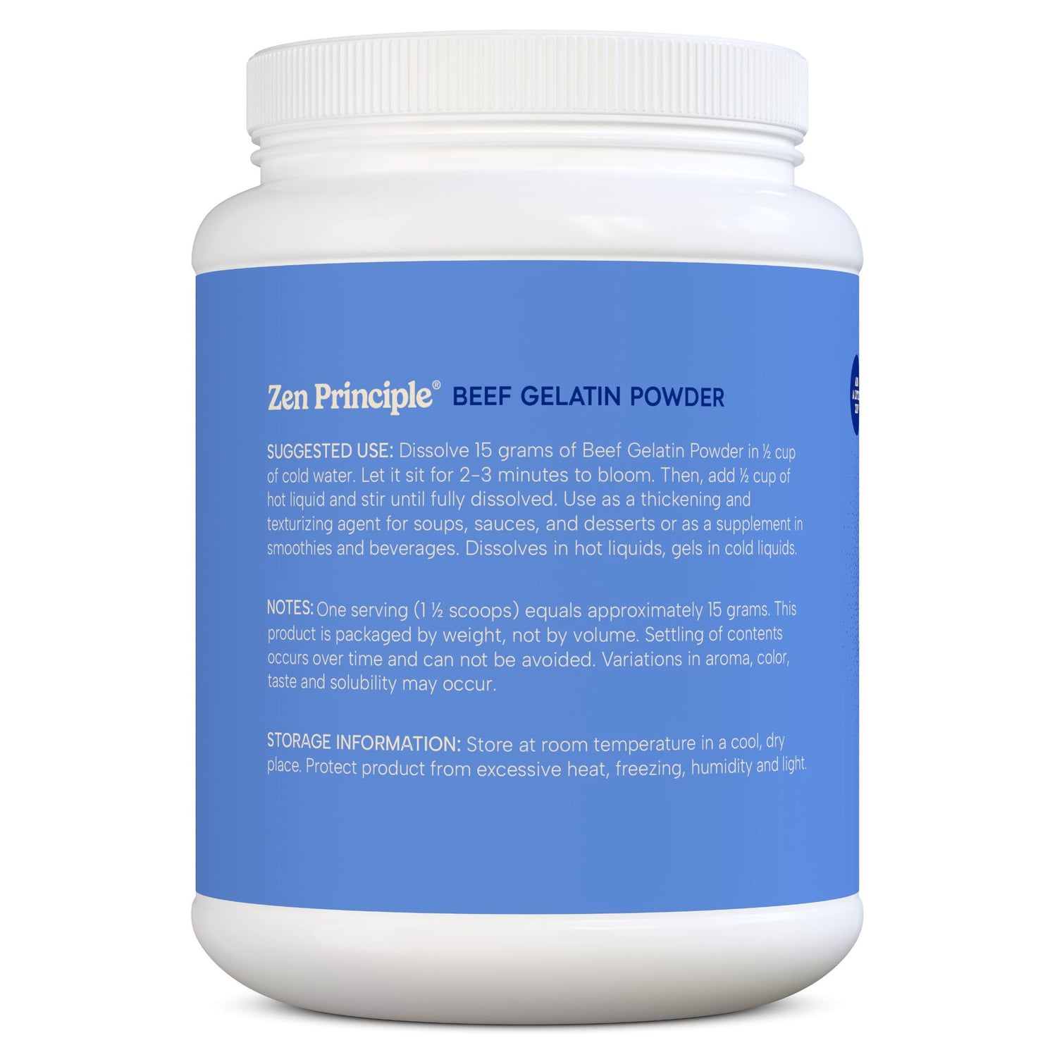 Beef Gelatin Powder Zen Principle Naturals