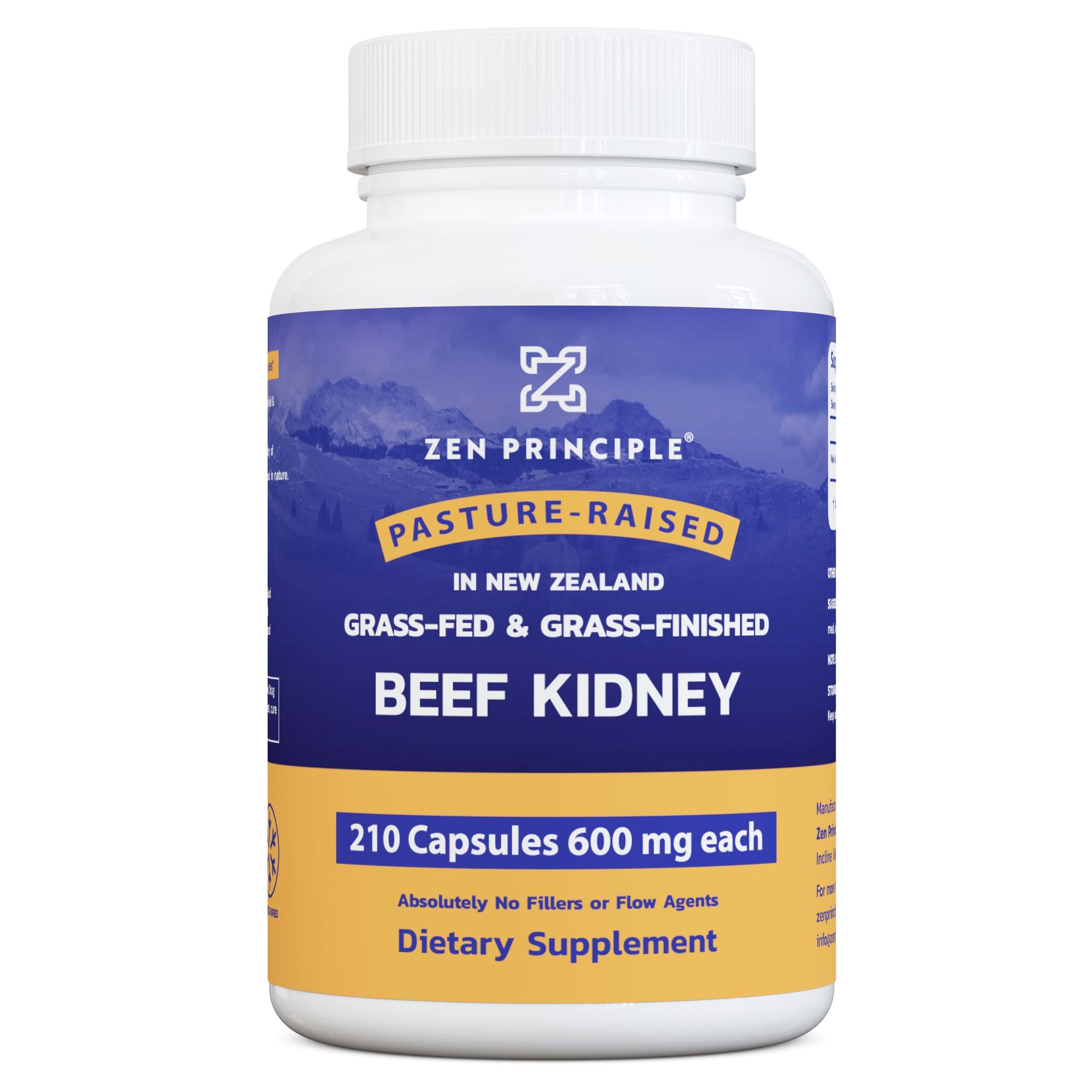 Beef Kidney Capsules Zen Principle Naturals 1-Bottle