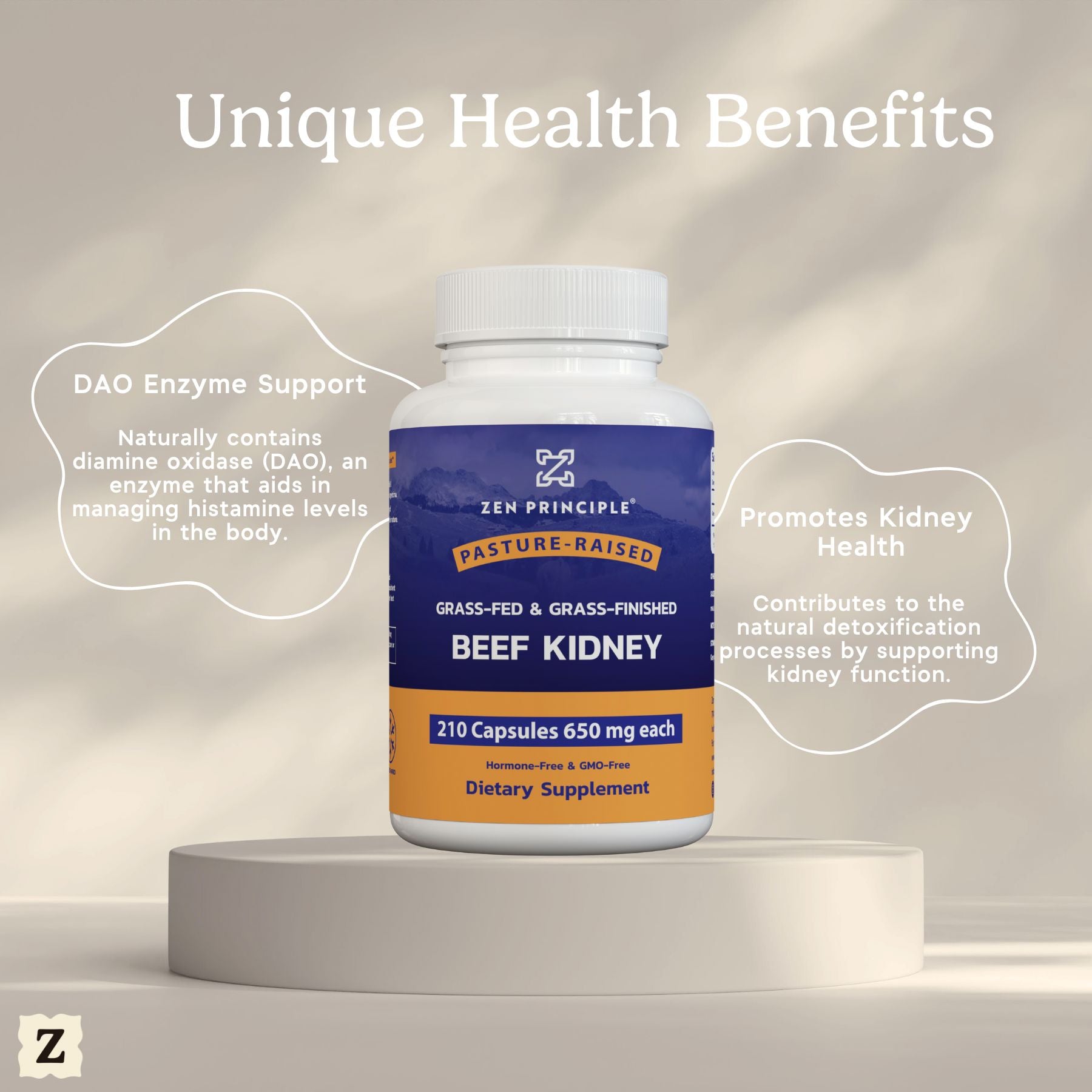 Beef Kidney Capsules Zen Principle Naturals