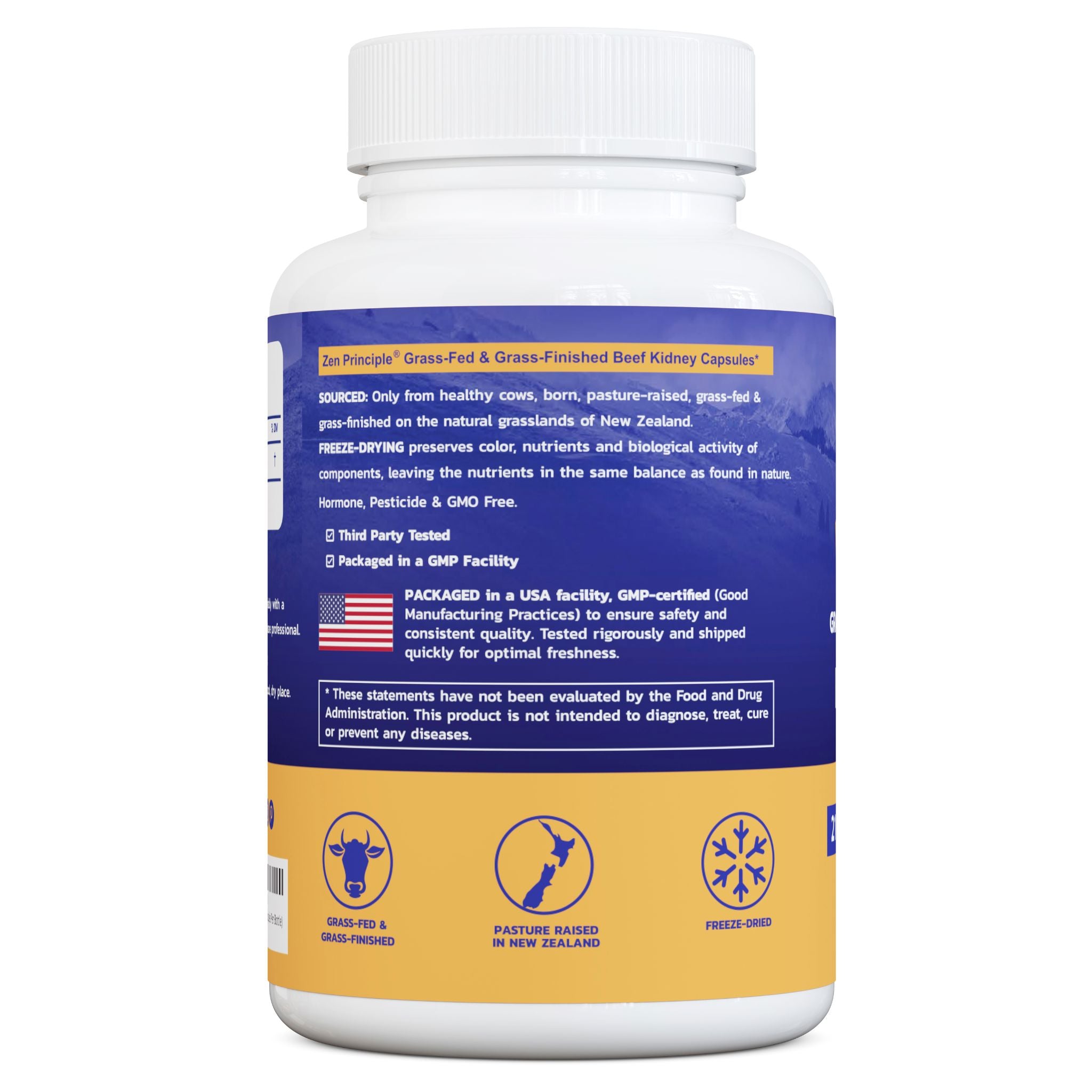 Beef Kidney Capsules Zen Principle Naturals