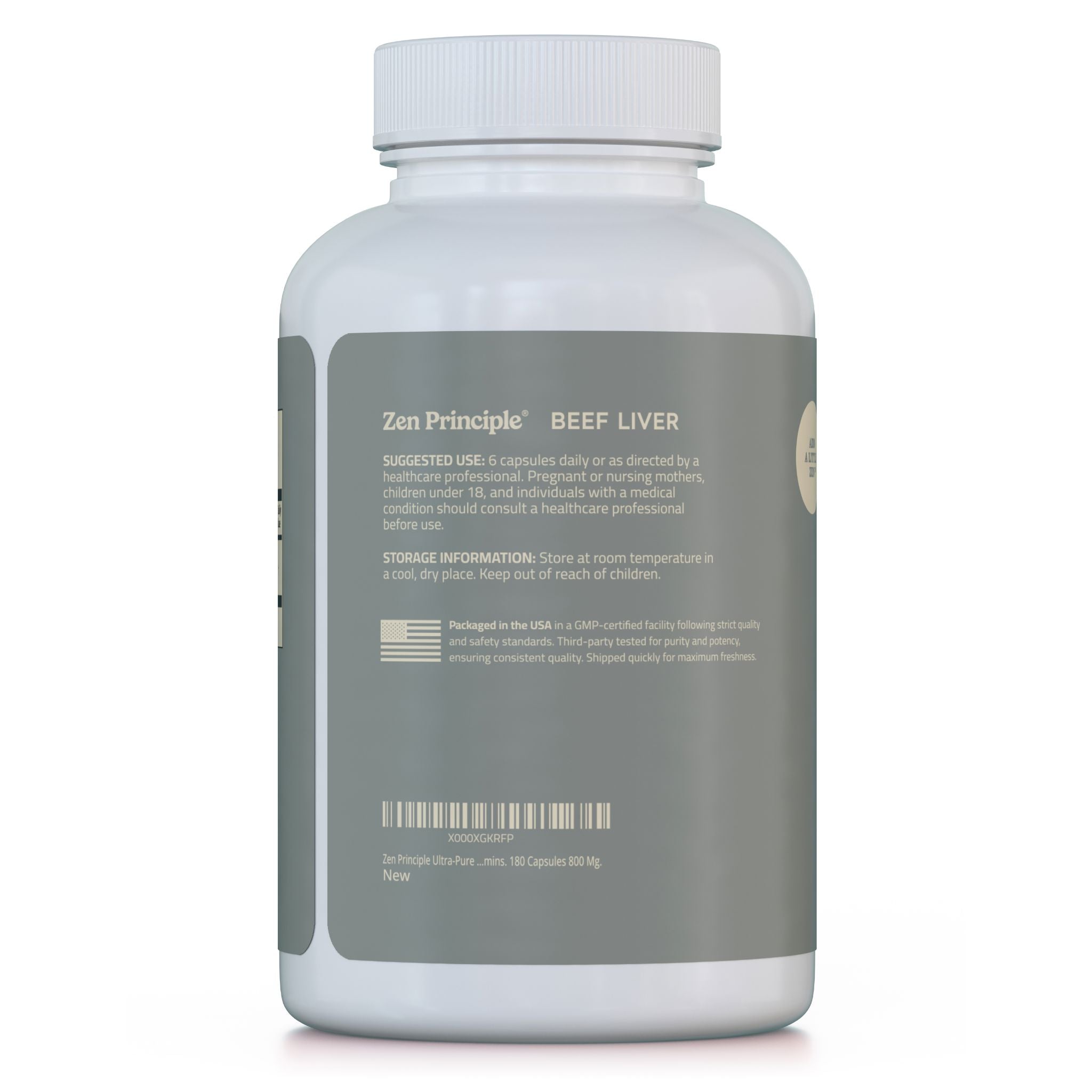 Beef Liver Capsules Zen Principle Naturals