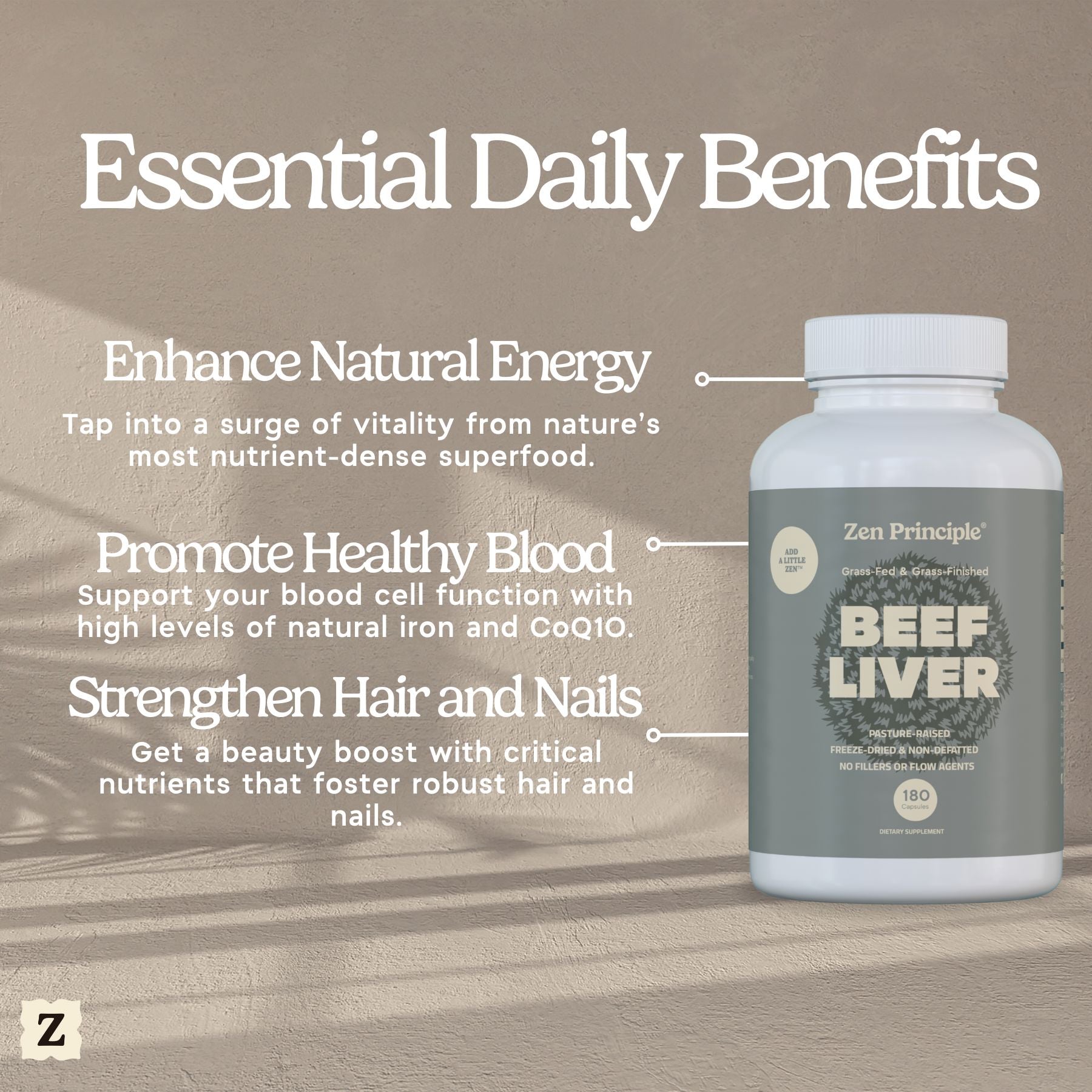 Beef Liver Capsules Zen Principle Naturals