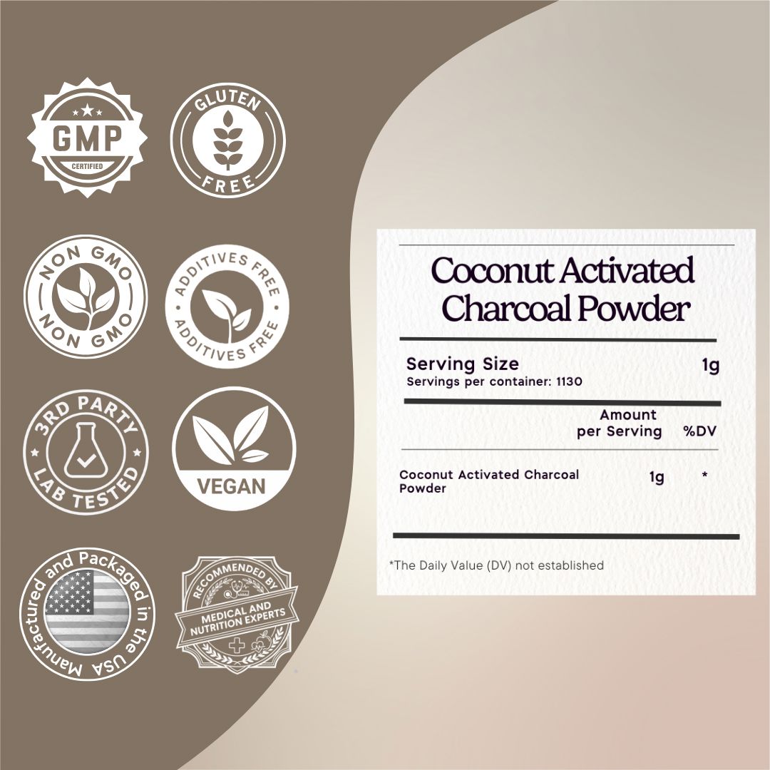 Coconut Activated Charcoal Powder Zen Principle Naturals