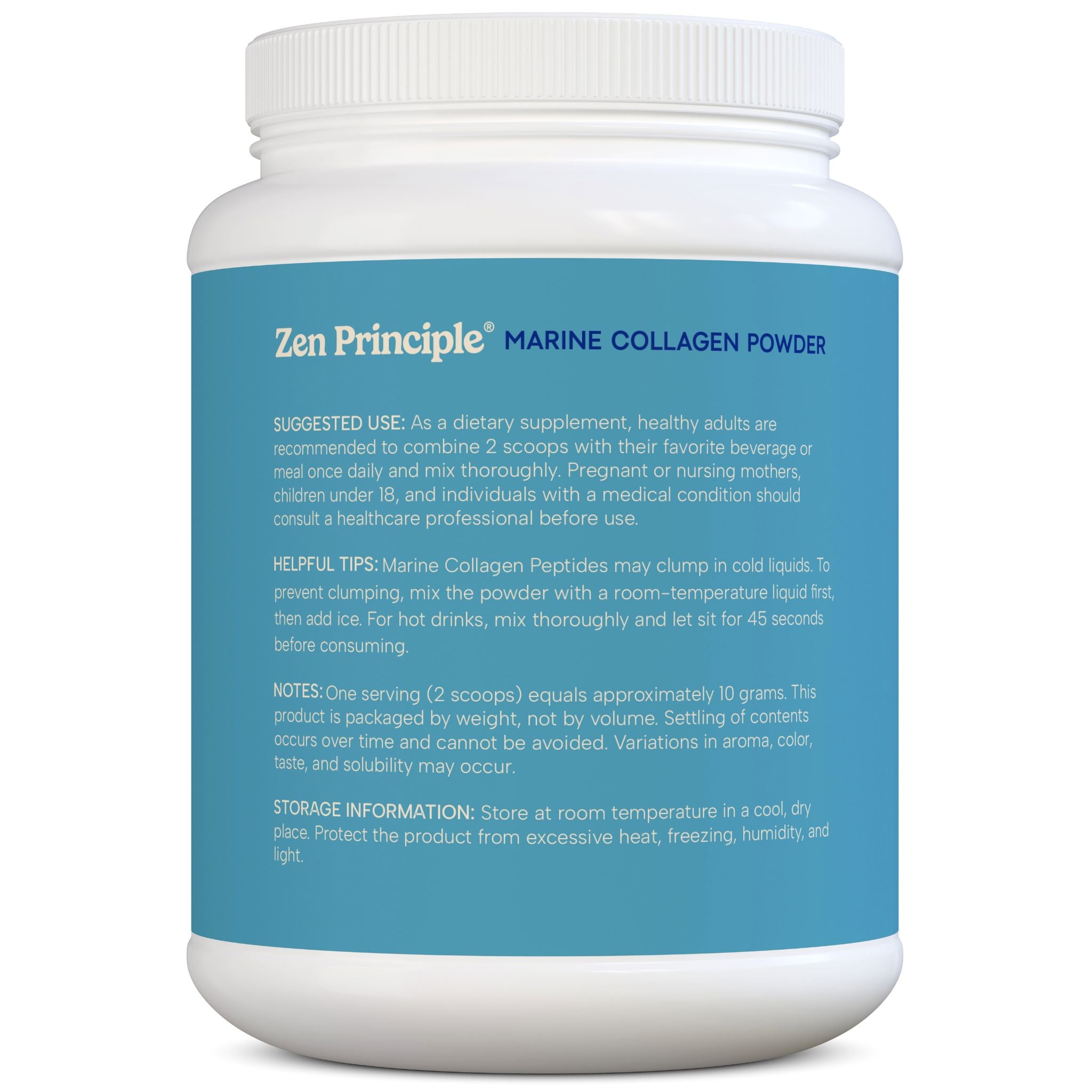 Marine Collagen Peptides Powder Zen Principle Naturals