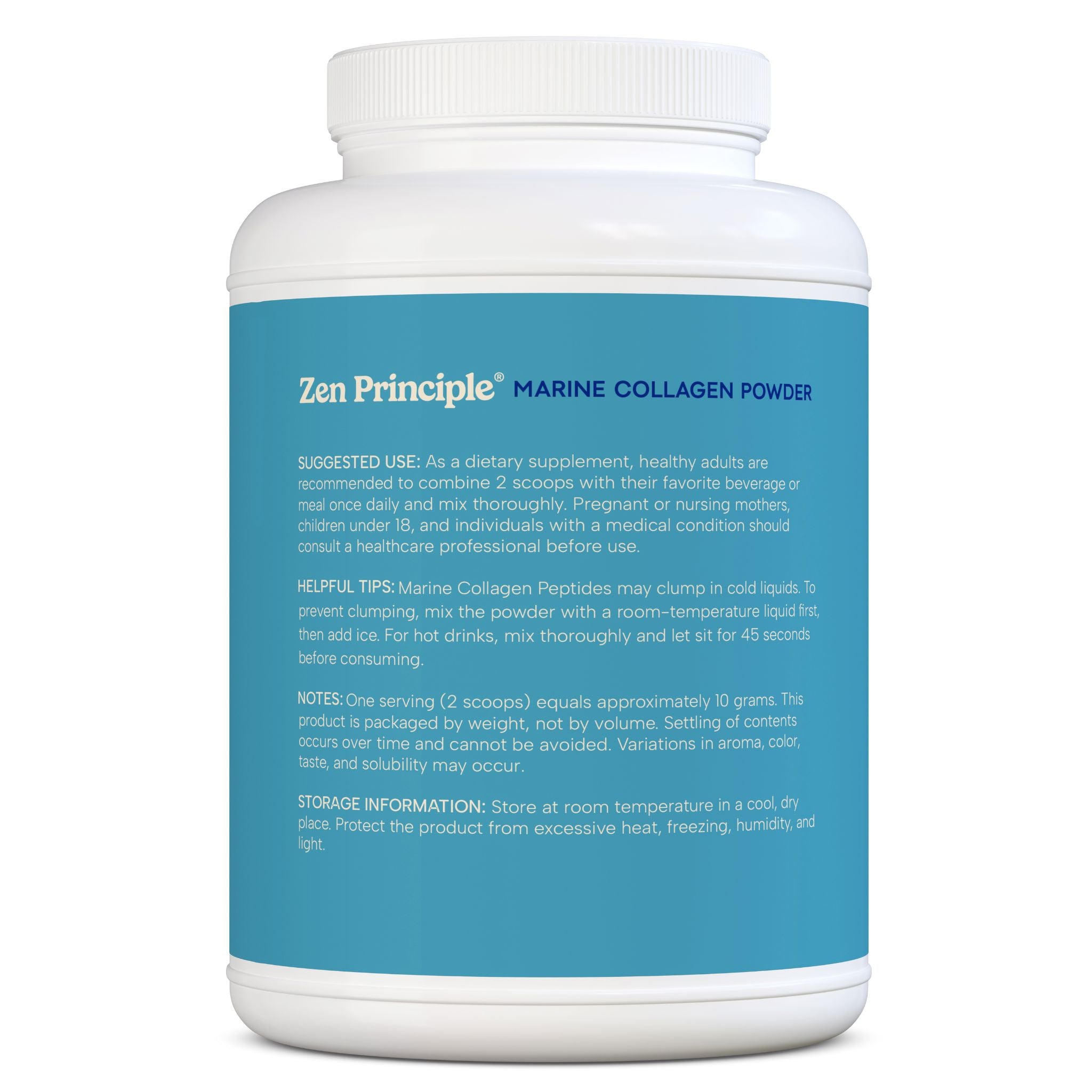 Marine Collagen Peptides Powder Zen Principle Naturals