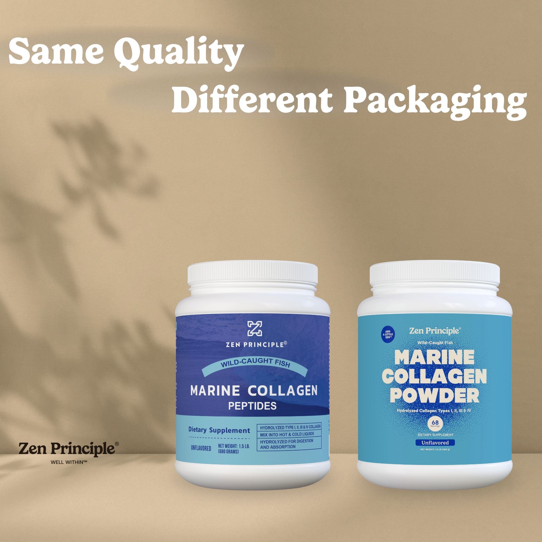Marine Collagen Peptides Powder Zen Principle Naturals