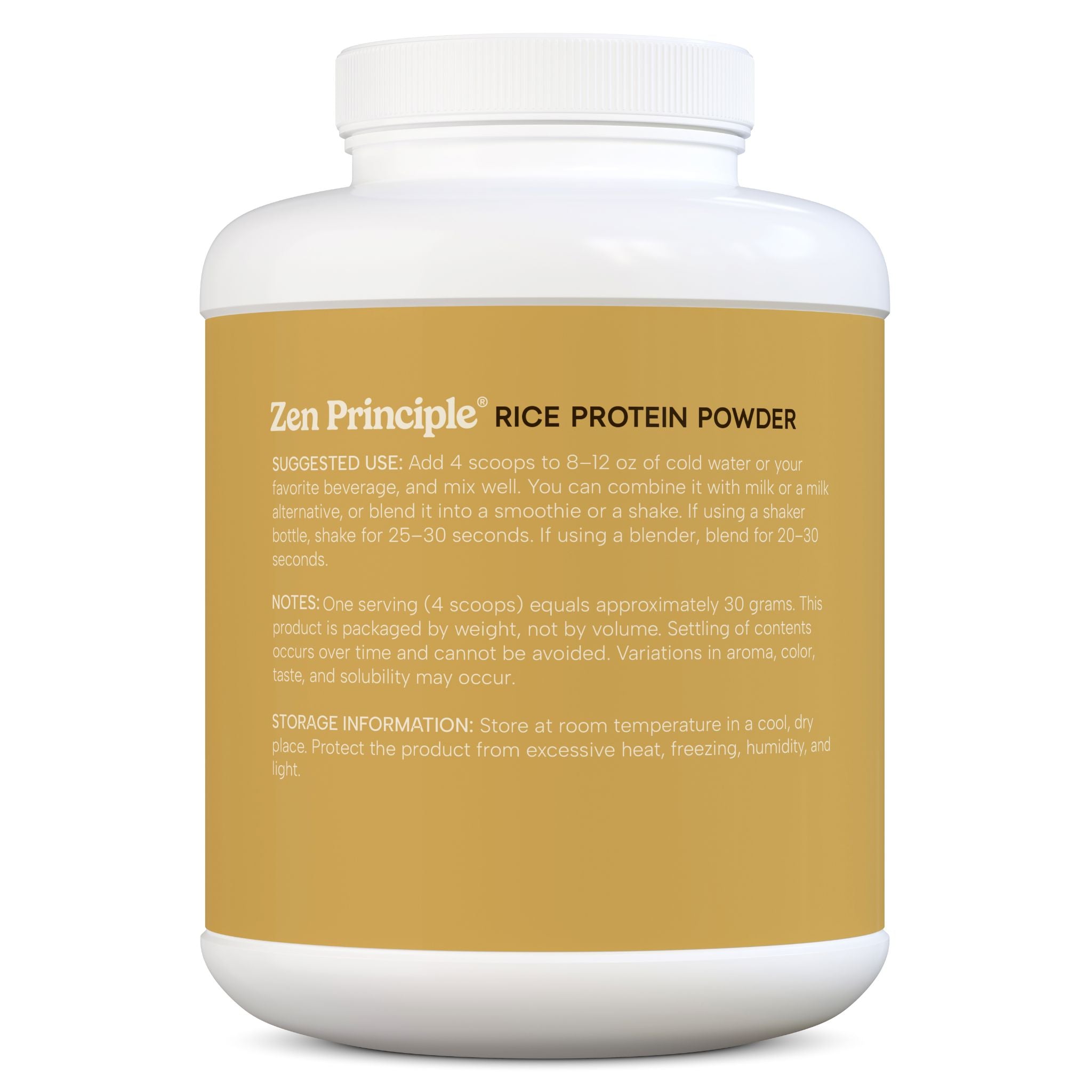 Organic Brown Rice Protein Powder Zen Principle Naturals
