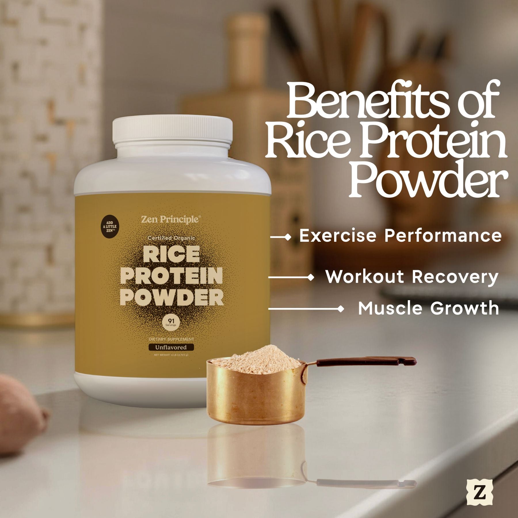 Organic Brown Rice Protein Powder Zen Principle Naturals