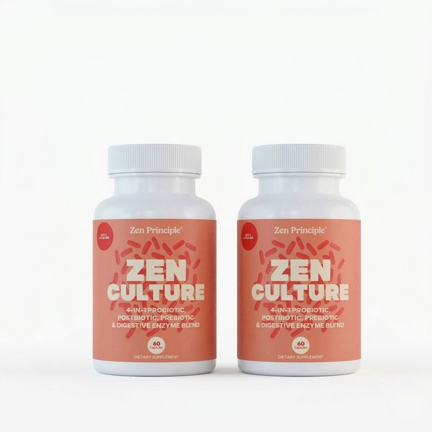 Zenculture™: 4-in-1 Probiotic, Prebiotic, Postbiotic Formula with Digestive Enzymes Zen Principle Naturals 2 Bottles