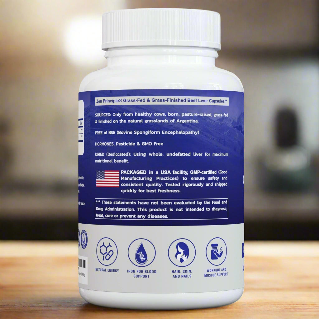 Beef Liver Capsules Zen Principle Naturals