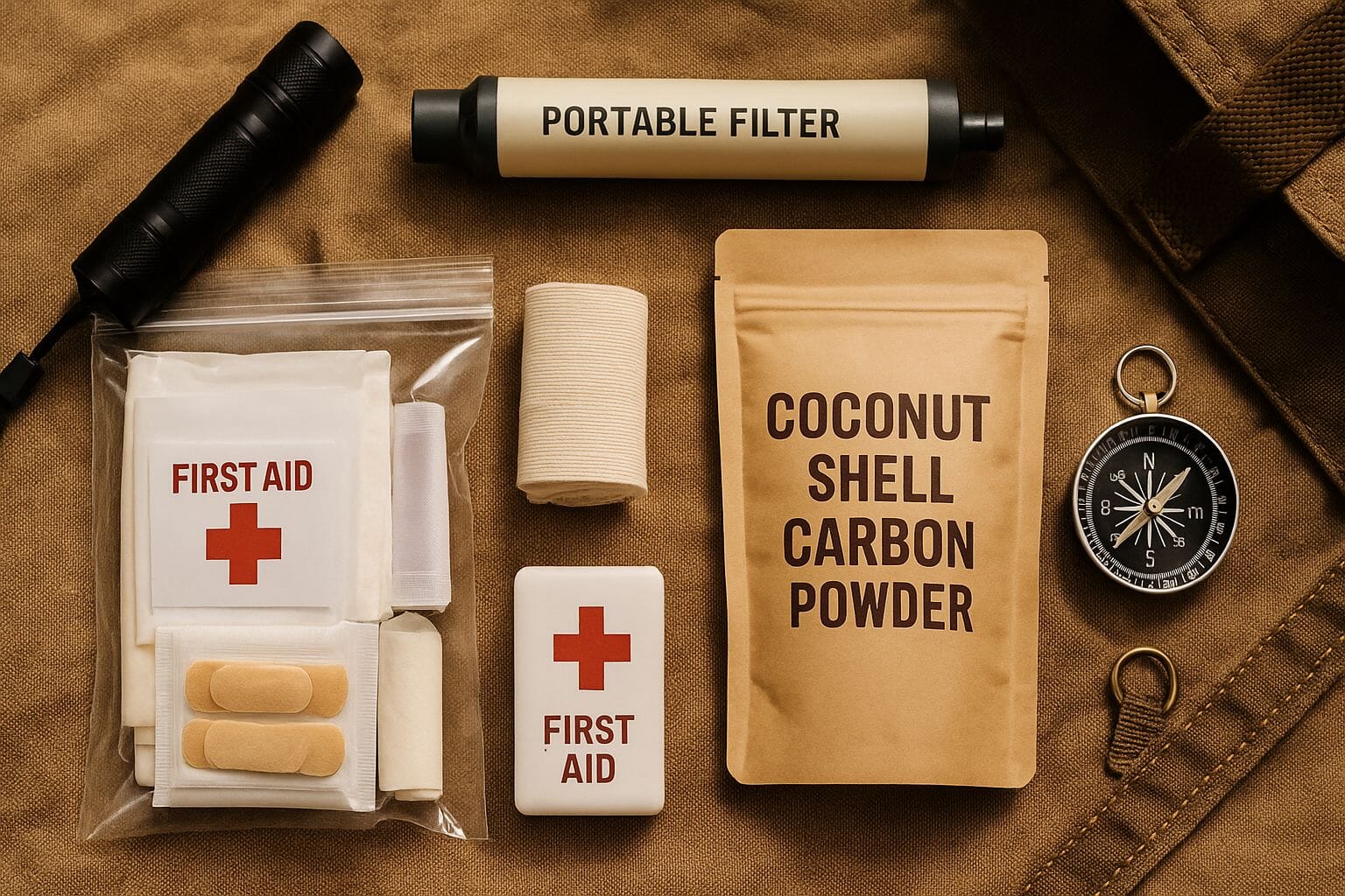 Unexpected Use for Coconut-Sourced Powder in Water Filtration and Emergency Kits.