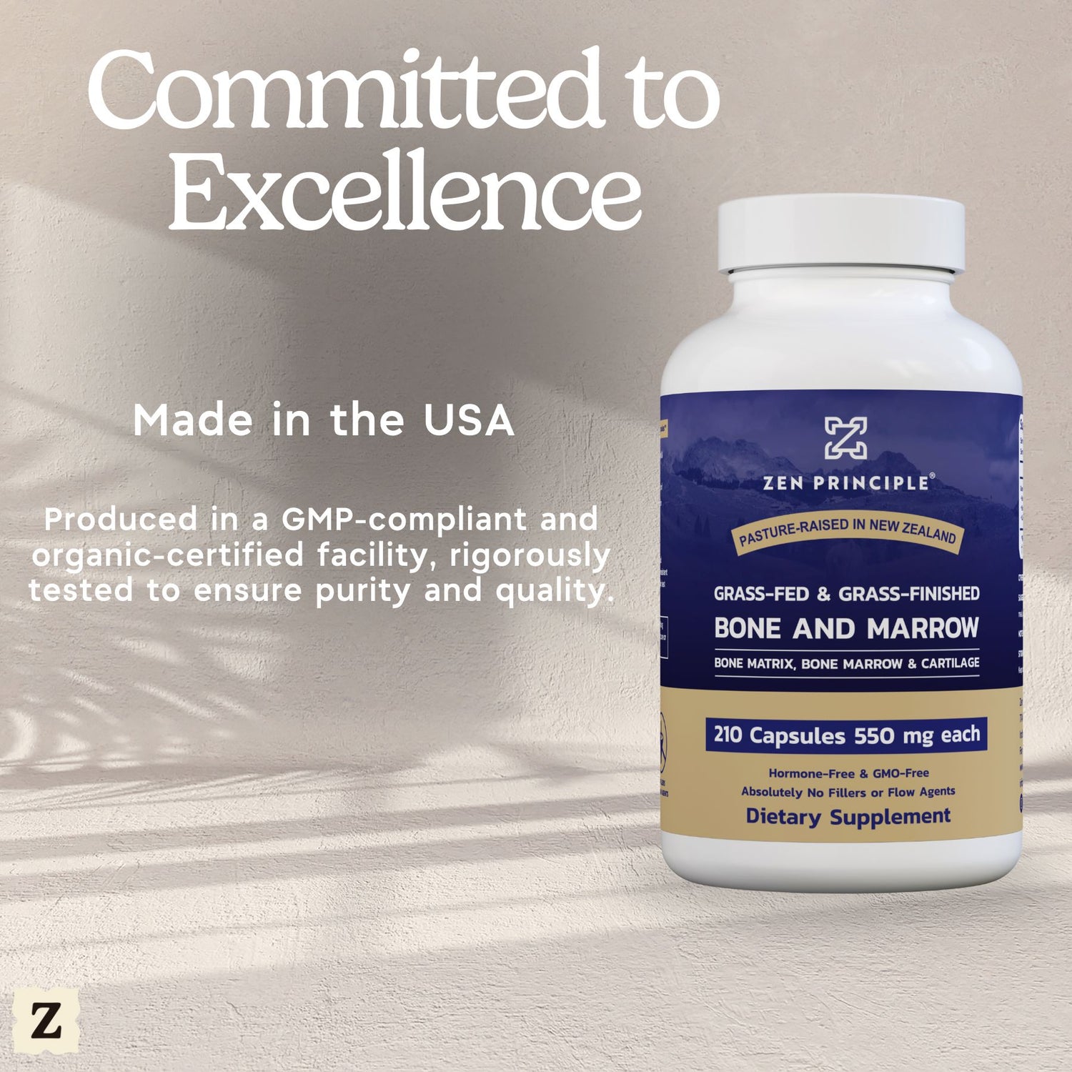 Beef Bone Marrow Capsules Zen Principle Naturals 