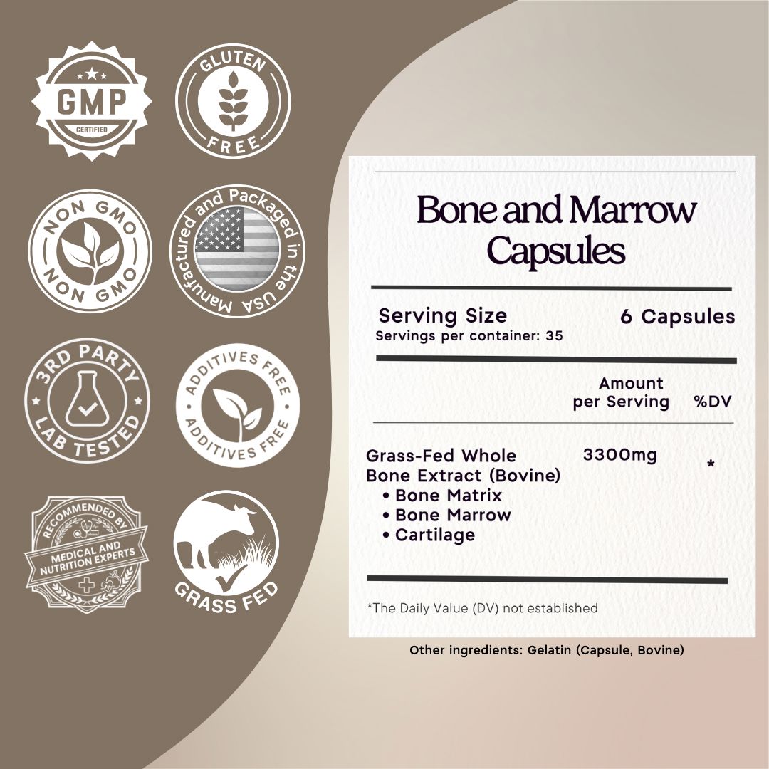 Beef Bone Marrow Capsules Zen Principle Naturals 