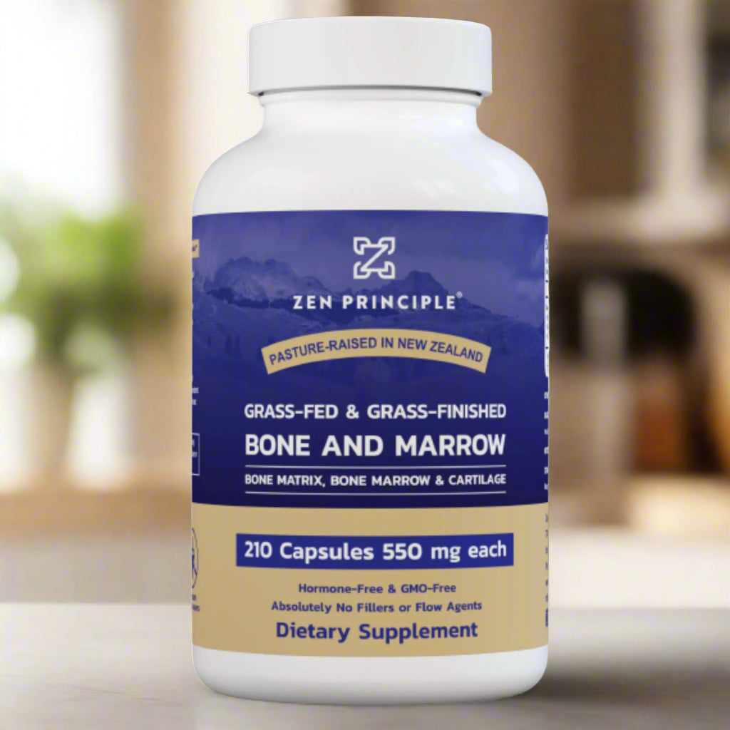 Beef Bone Marrow Capsules Zen Principle Naturals 1-Bottle 