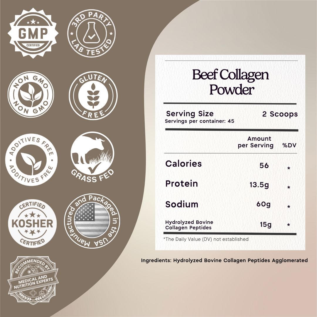 Beef Collagen Peptides Powder Zen Principle Naturals 