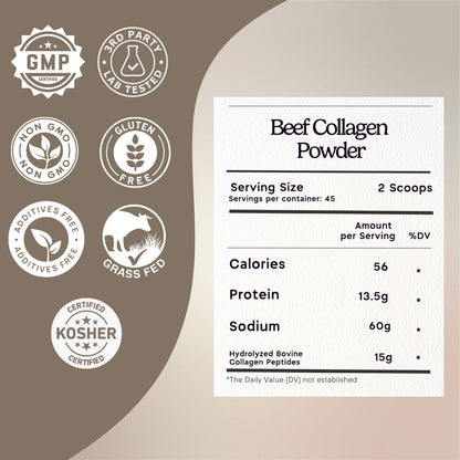 Beef Collagen Peptides Powder Zen Principle Naturals 