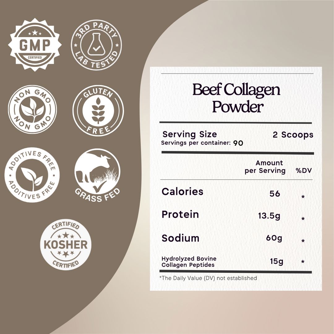 Beef Collagen Peptides Powder Zen Principle Naturals 