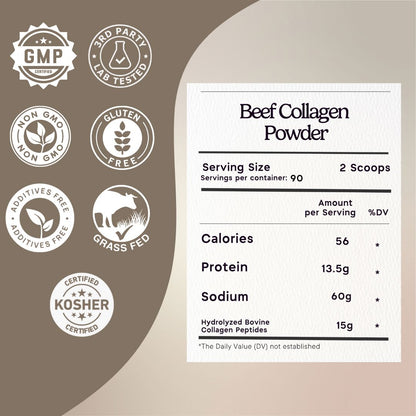 Beef Collagen Peptides Powder Zen Principle Naturals 