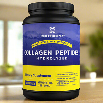 Beef Collagen Peptides Powder Zen Principle Naturals 