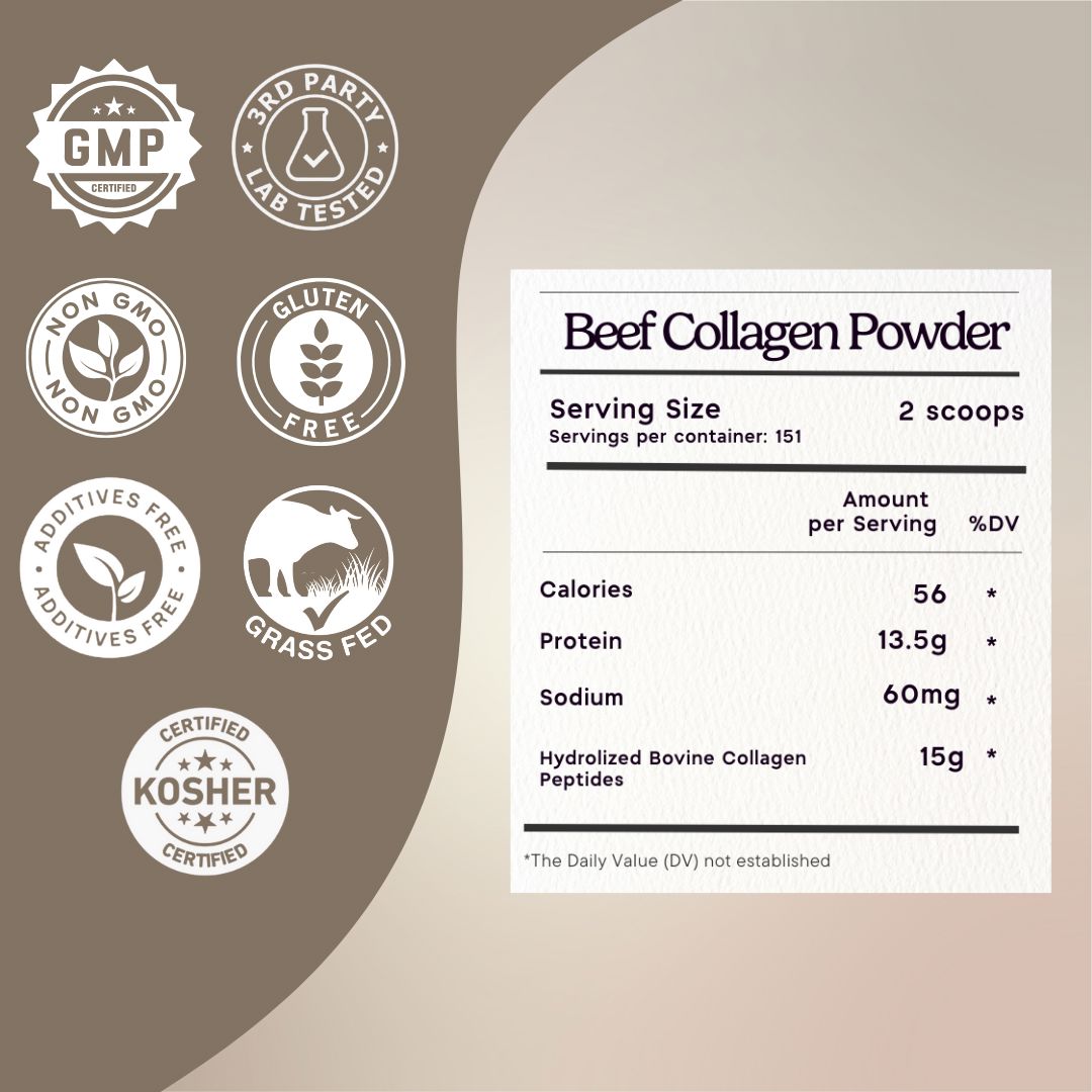 Beef Collagen Peptides Powder Zen Principle Naturals 