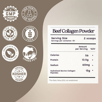 Beef Collagen Peptides Powder Zen Principle Naturals 