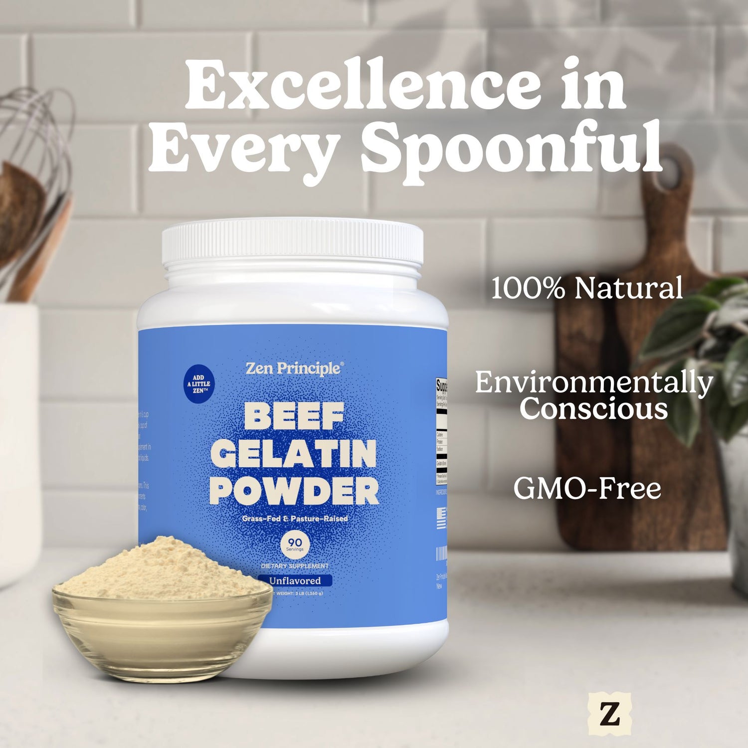 Beef Gelatin Powder Zen Principle Naturals 