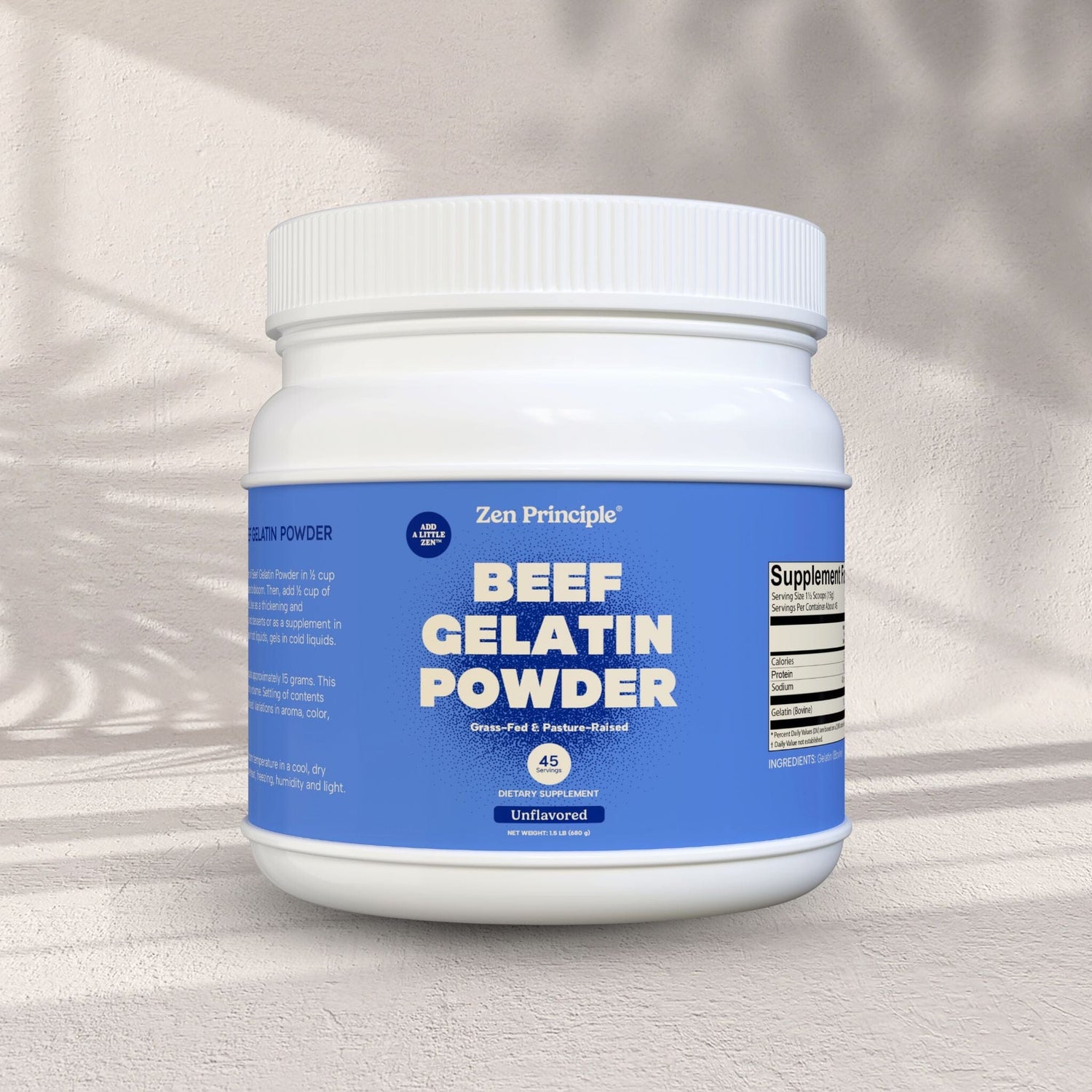 Beef Gelatin Powder Zen Principle Naturals 