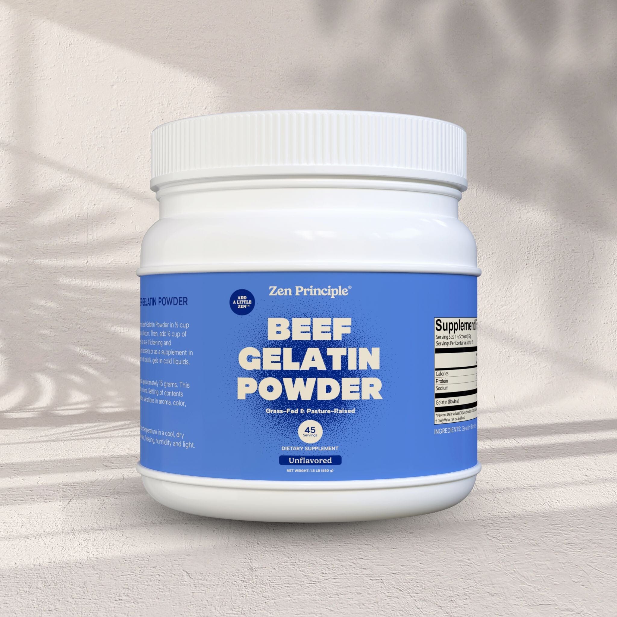 Beef Gelatin Powder Zen Principle Naturals 