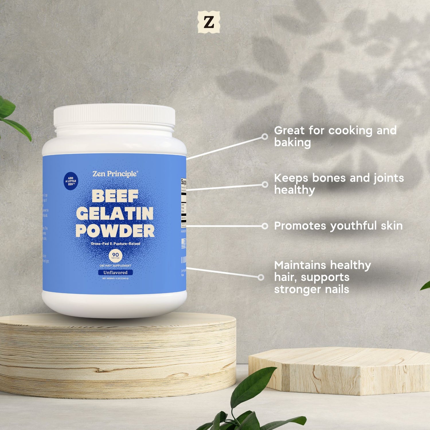 Beef Gelatin Powder Zen Principle Naturals 