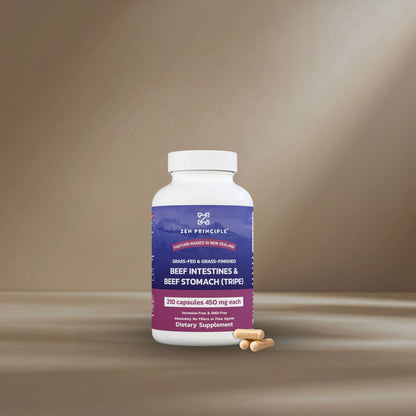 Beef Intestine Capsules Zen Principle Naturals 1-Bottle 