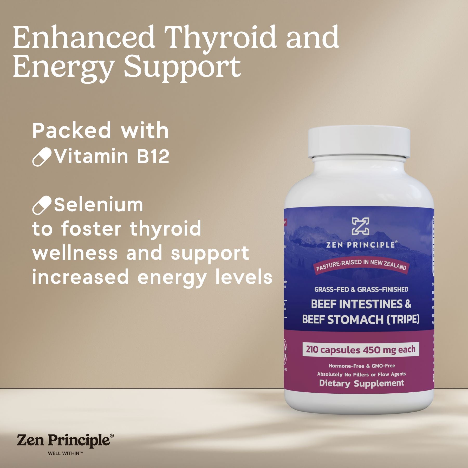 Beef Intestine Capsules Zen Principle Naturals 