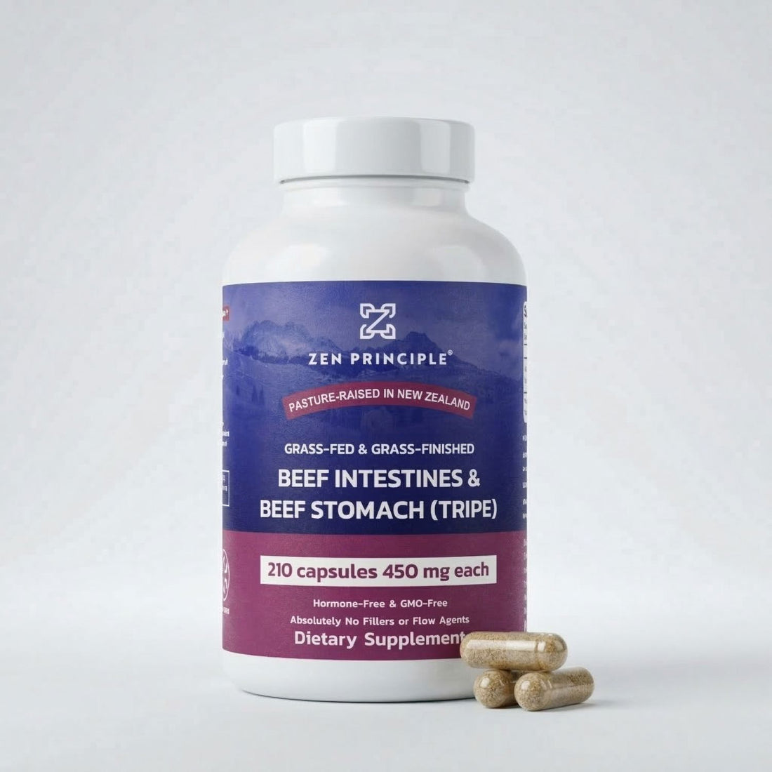Beef Intestine Capsules Zen Principle Naturals 