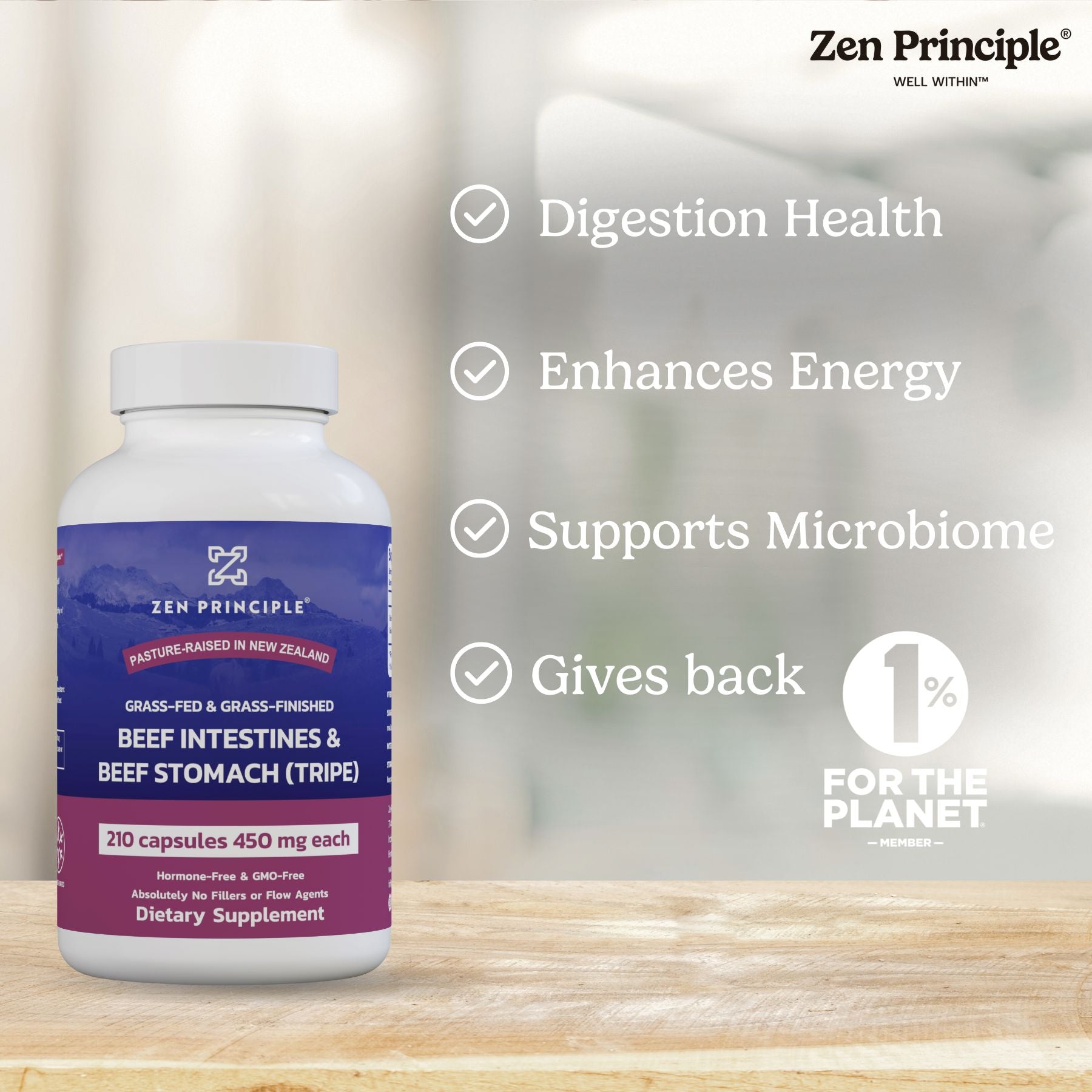 Beef Intestine Capsules Zen Principle Naturals 
