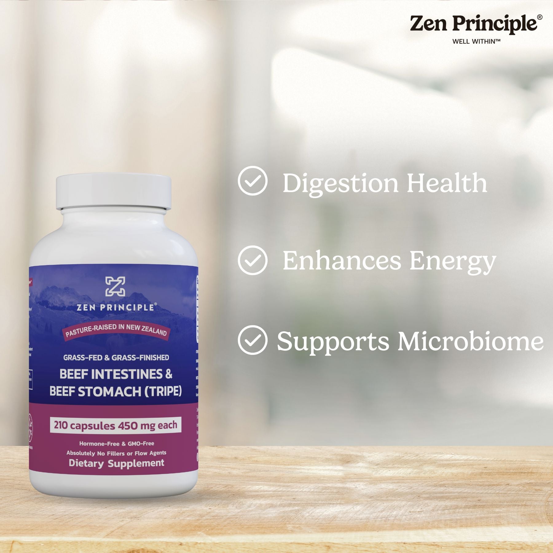 Beef Intestine Capsules Zen Principle Naturals 