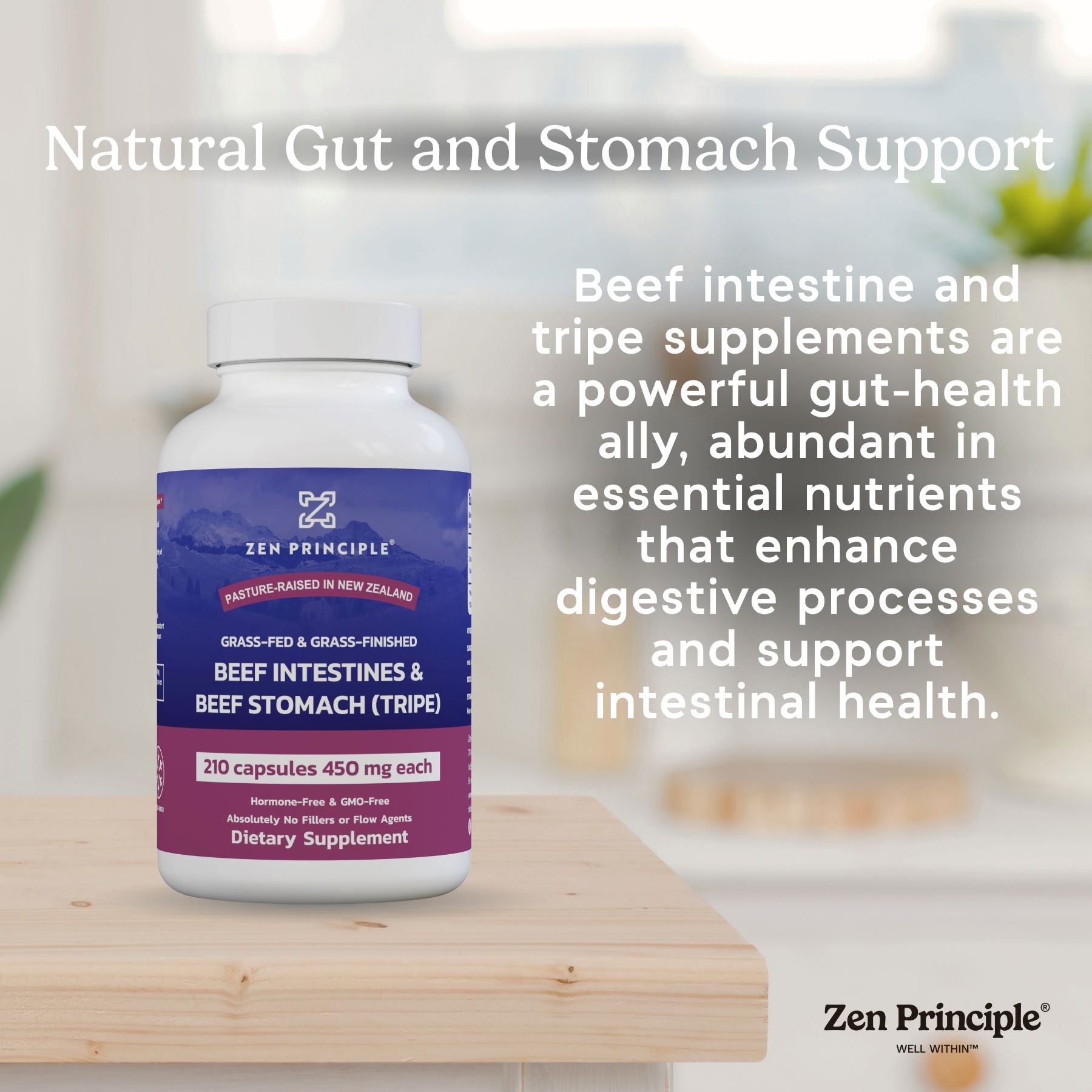 Beef Intestine Capsules Zen Principle Naturals 