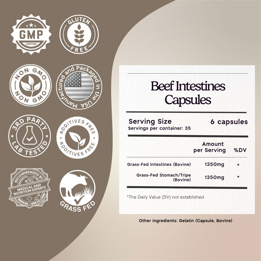 Beef Intestine Capsules Zen Principle Naturals 