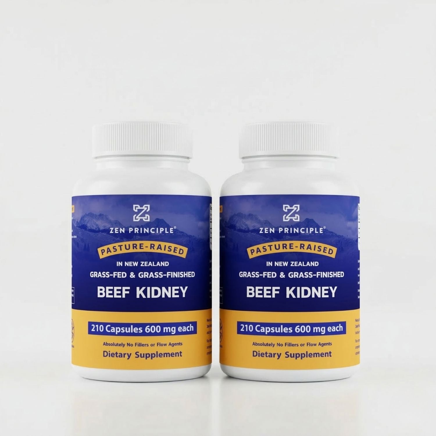 Beef Kidney Capsules Zen Principle Naturals 2-Bottles 