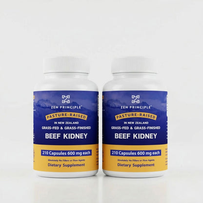 Beef Kidney Capsules Zen Principle Naturals 2-Bottles 