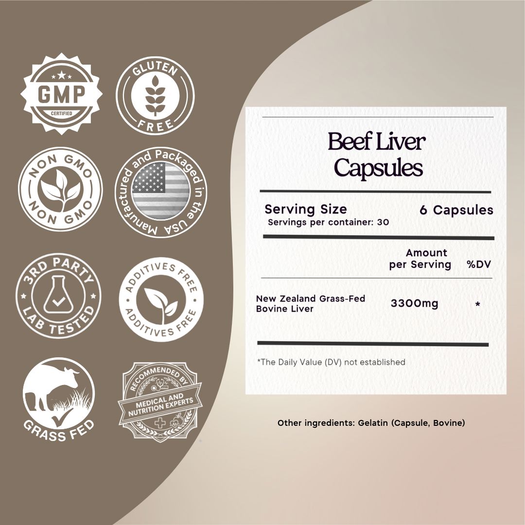 Beef Liver Capsules Zen Principle Naturals 