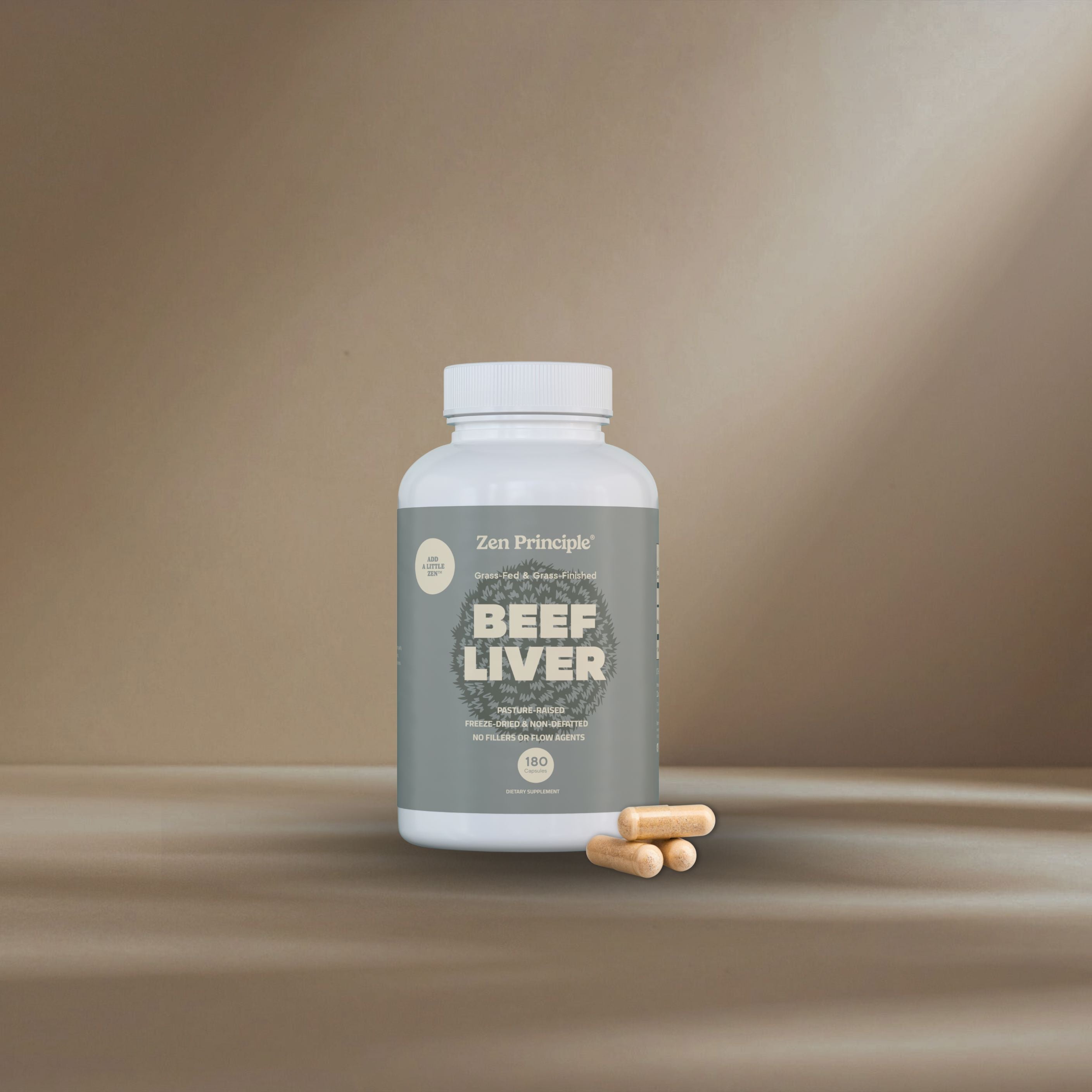 Beef Liver Capsules Zen Principle Naturals 1-Pack 
