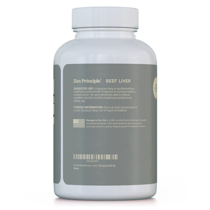 Beef Liver Capsules Zen Principle Naturals 