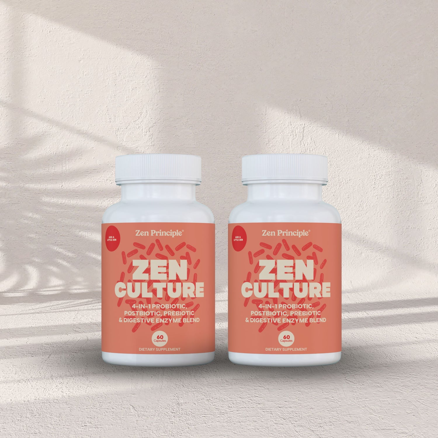 BioSynergy: 4-in-1 Probiotic, Prebiotic, Postbiotic Formula with Digestive Enzymes Zen Principle Naturals 2 Bottles 